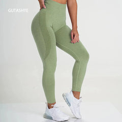 Sport Seamless Booty Leggings Women Pink Elastic High Waist Tummy Control Gym Fitness Legging Tight Yoga Pant Booties Legging