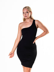 robe gainante courte à une épaule