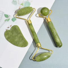 Natural Stone Massage Face Jade Roller Gua Sha Massage Tool Set for SPA Body Visage Rouleau De Massage Rouleau Visage