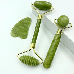 Natural Stone Massage Face Jade Roller Gua Sha Massage Tool Set for SPA Body Visage Rouleau De Massage Rouleau Visage