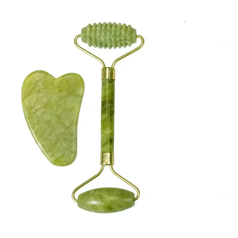 Natural Stone Massage Face Jade Roller Gua Sha Massage Tool Set for SPA Body Visage Rouleau De Massage Rouleau Visage