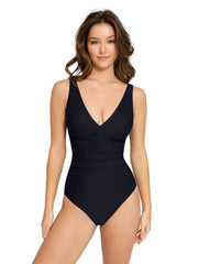 Maillot de bain gainant à col en V