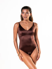 Body gainant string arraché en satin